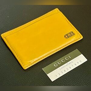 Vintage Gucci Yellow Card Holder GUC
